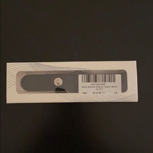 Black Apple Watch silicone band